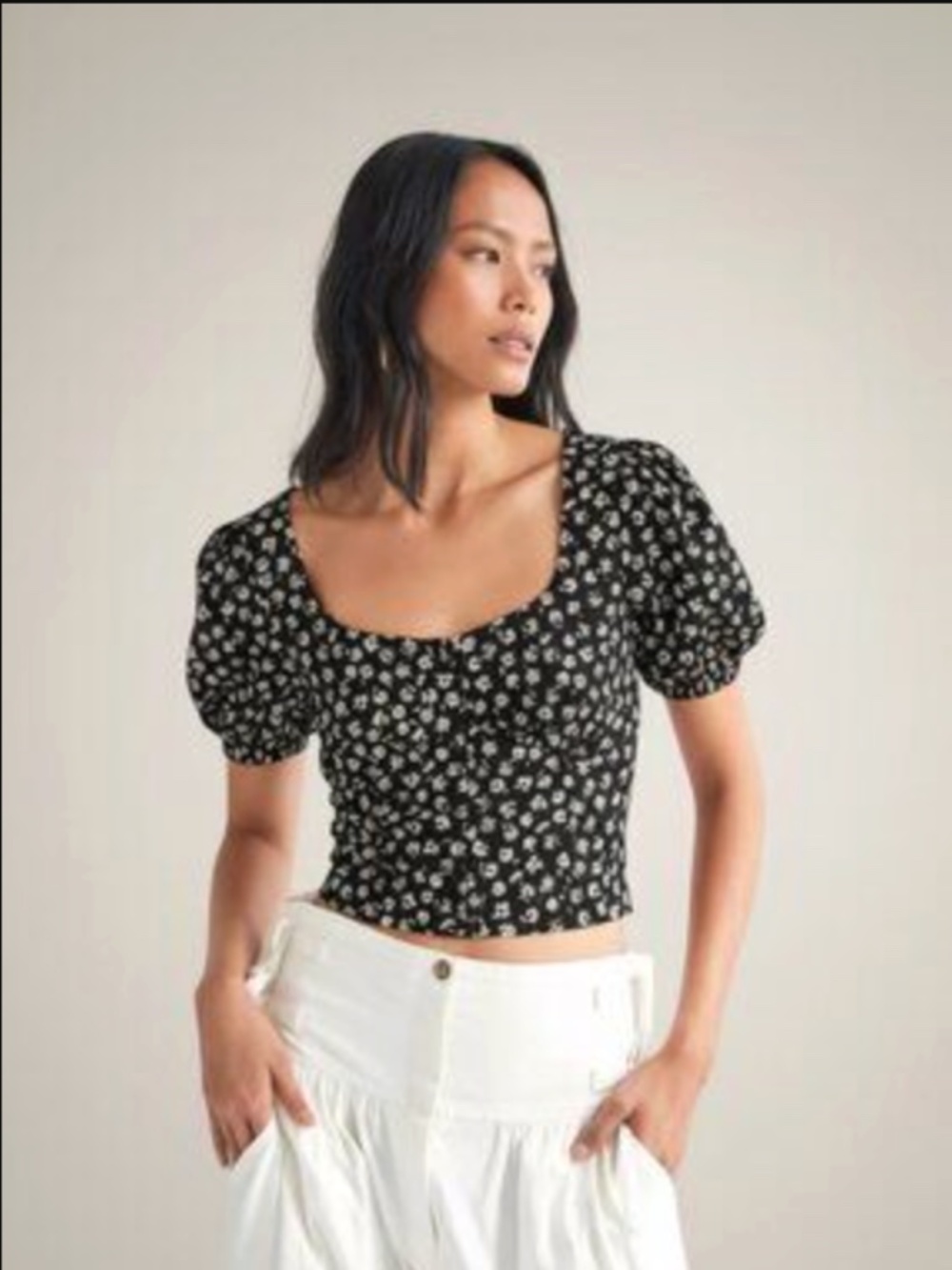 Free People Daisy Chain Top - Black